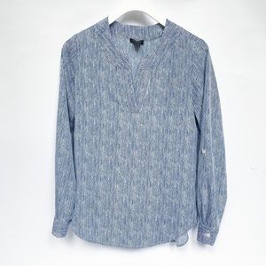 Ann Taylor Stripped 3/4 Sleeve Tunic Top Sz XSP